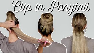 Foxy Locks Clip In Ponytail Tutorial | Hairstyles To Do With A Clip In Ponytail!