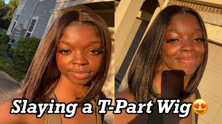 Tips On How To Make A T-Part Wig Look Natural| Lucky V