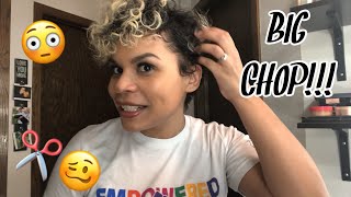 I Cut My Hair!!! | Big Chop | Diy | Curly Pixie