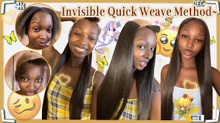 Tutorial How To: Middle Part Quick Weave | Natural Hair W/Leave Out Ft.#Ulahair