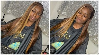 Easy Side Part Install On Highlight Blonde Wig| Unice Hair