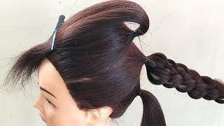 3 Ponytail Bun Hairstyle For Party || Hairstyle For Wedding Party / Birthday Party / Night Party