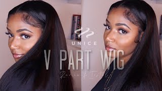Unice V-Part Wig Honest Review And Natural Install  #Unicehair