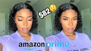 Affordable Curly Bob Lace Front Wig | Amazon Prime Wig | Human Hair Wig Under $100 |  Elva Hair
