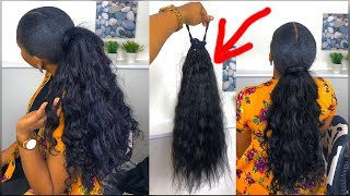 Diy Drawstring Ponytail | Sleek Ponytail On Short 4C Hair | Human Hair Crochet | Samsbeauty