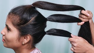 High Ponytail Juda Hairstyles For Long Hair Girls | Simple Hairstyle Using Trick | Prom Hairstyles