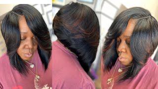 Invisible Part Layered Quickweave Bob | Ttm & My Client