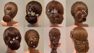 Easy And Quick Hairstyles | Elegant Ponytail Low Bun Hairstyle For Wedding | Simple Updo Party Hair