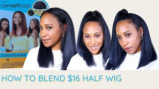 Blending 4C Hair! Outre Converti Cap Synthetic Hair Wig "Forever Annie"