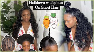 Traditional Sew In Weave Tutorial | Halfuphalfdown Topknot Hair Style | Ulahair Review