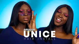 Amazon Unice Hair T-Part Wig | Glueless Install!!