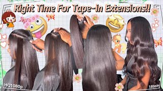 Hair Trends!Install Tape In Extensions On Thin Hair | Silky Soft Texture Ft.#Elfinhair Review