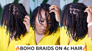 #Bohobraids  Boho Braids On My 4C Natural Hair