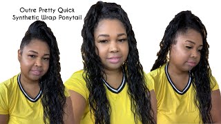 Wavy 24" Ponytail| Outre Pretty Quick Ponytail Review