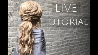Live With Pam: Beachy, Textured, Ponytail Bridal Hairstyle!