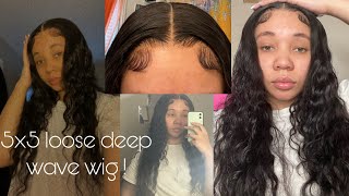 5X5 Loose Deep Wave Wig || Aliexpress Wig Under $200 !!