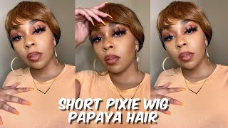 Dark Chestnut Brown Pixie Wig | Papaya Hair | Lindsay Erin