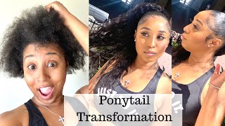 Quick Ponytail Transformation Ft. Amazon Drawstring Human Hair Ponytail