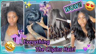 Easily Install Clip Ins Extensions!No Glue No Sewin | Best Hair For Blackgirls #Ulahair