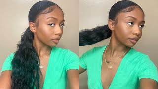 Start To Finish | How To Install A Water Wave Ponytail For The Summer| Ft. Sunber Hair