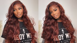Perfect Fall Color Reddish Brown Wig Install Ft Unice Hair