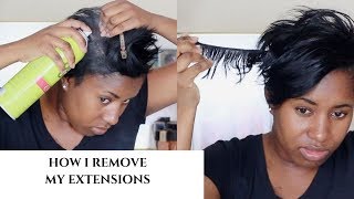 How To: Remove Hair Glue From Your Pixie Cut| Quick Weave