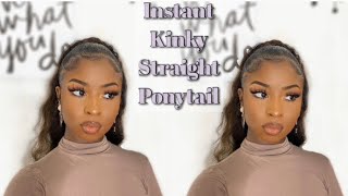 Quick & Easy || Kinky Straight Human Hair Ponytail || Luvme Hair