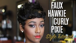 Quick & Easy Faux Hawk/Curly Pixie Style Tutorial (Professional)