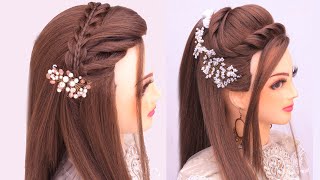 2 Quick & Easy Open Hairstyle For Wedding | Front Variation | Open Hair Style Girl Simple And Easy