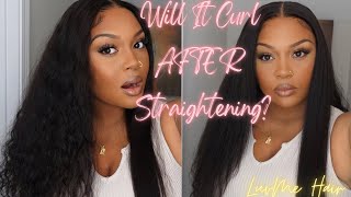 Straightening My 5X5 Wet & Wavy Closure Wig From Luvme Hair| Let'S See If It Will Recurl