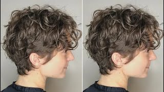 How To Cut Curly Short Layered Haircut Tutorial - Curl Cutting Technique