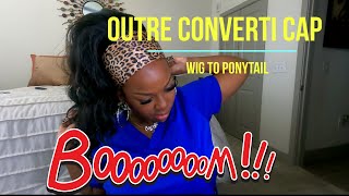 Two In One Wig To Ponytail| Outre Converti Cap Hollywood Waves|Convenient-Get One