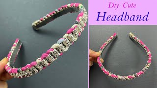  Beautiful Beads Braided Liberty Fabric Headband / Hairband | Faixa De Tecido |  Phaibrik Heddbaindd