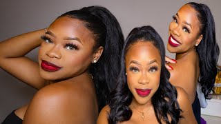 $10 Ponytail & It Only Takes 5 Mins! | Outre Pretty Quick Neesha Body Wave 18" Ponytail Synthet