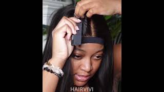 Straight Hd Lace Frontal Wig Install | Flawless Install With Baby Hair | Hairvivi #Shorts