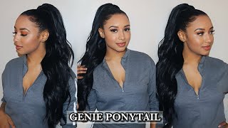 How To Do A Sleek Genie Ponytail | Beginner Friendly | Sensationnel Half Wig