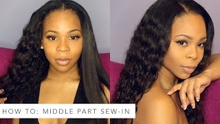 How To Do A Middle Part Sew In Ft She Got Hair