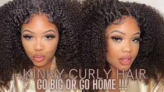 Huge Natural Kinky Curly Wig Hair Review + Install | Ft. Nadula Hair