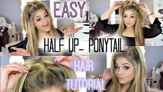 Half Up Ponytail Hair Tutorial | Blissfulbrii