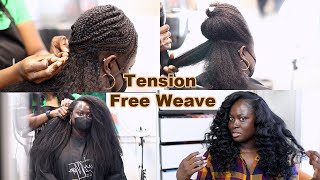 I Did It - Tension Free Kinky Straight Sew In By A Unicorn  Dmv Stylist! (4C Hair)| Ohemaa