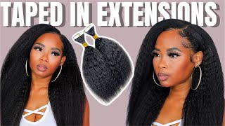 How To Install Tape In Extensions At Home Feat. Eayon Hair
