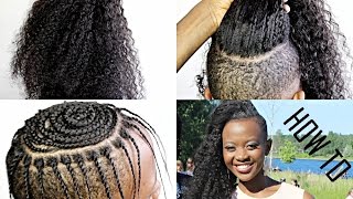 How To Do A Versatile Sew In Hairstyle / With Shaved Sides Only (20 Minutes)