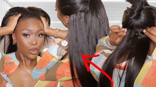 Long Hair Transformation In 10 Mins! No Glue No Lace Yaki Clip Ins On Type 4 Hair| Ft Curls Queen