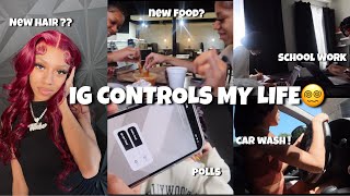 Instagram Controls My Life For A Day! First Car Wash , Trying Indian Food + New Hair!