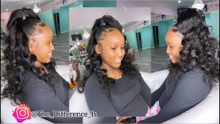 Teenagers "12Yrs-17Yrs Old" Protective Hairstyles (Half Up/Dwn Sew-In) Detailed Video