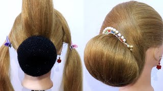 Easy Wedding Guest Hairstyles | Simple Juda Hairstyles For Medium Hair | Hair Style Girl Easy