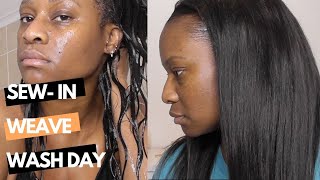 How To Wash Your Weave Sew In With Leave Out | Wash Sew In Weave |  Best Way To Wash Sew In Weave