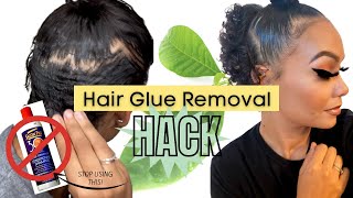*Must See* Hair Glue Removal Hack! Safe & Damage Free!  #Quickweave #Extensions #Heatprotectant