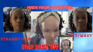 How To Make | A Headband Wig | Made From A Ponytail Wig | Work Of Excellence Tv