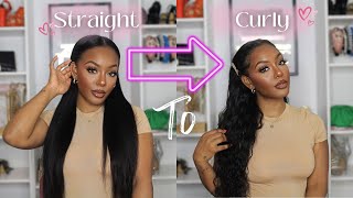 Pick Your Style! 2 In 1 Straight & Curly V-Part Wig Ft Unice Hair